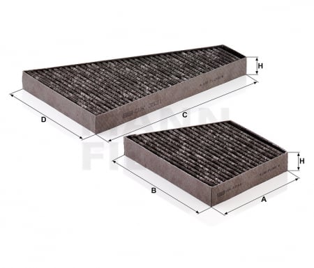 FILTRARE - Set Filtre Habitaclu Carbon Activ Mann-Filter CUK35000-2