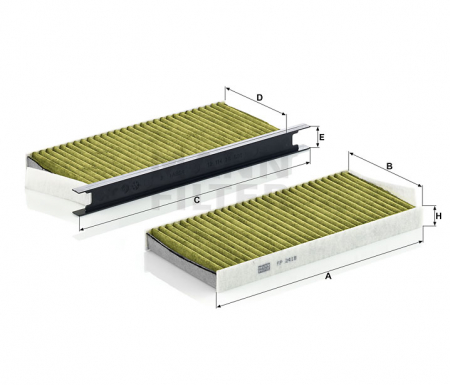 Filtre habitaclu - Set Filtre Habitaclu cu Polifenol Mann-Filter FP2418-2