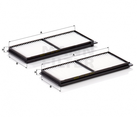 Filtre habitaclu - Set Filtre Habitaclu Mann-Filter CU23001-2