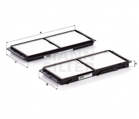 Filtre habitaclu - Set Filtre Habitaclu Mann-Filter CU26008-2