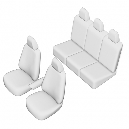 HUSE AUTO - Set Huse Scaun Umbrella Pentru Volkswagen Sharan 5 Locuri 2000-2005 (Scaune Individuale Spate)
