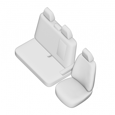 Set Huse Scaun Umbrella Pentru Volkswagen T6 (2+1) Transporter Van 2015- [4]