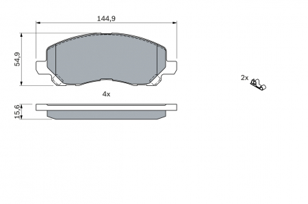 Set placute frana BOSCH 0986424716 [1]