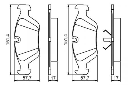 Set placute frana BOSCH 0986495229 [2]