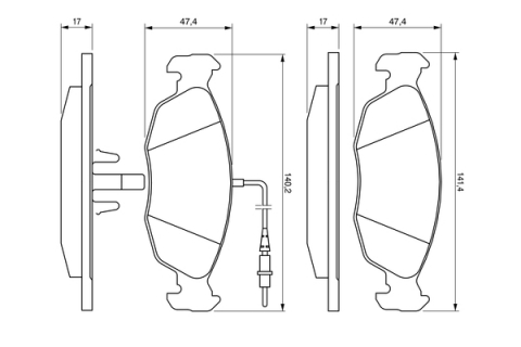 Placute frana - Set placute frana BOSCH 0986461764