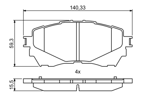 Set placute frana BOSCH 0986494793 [1]