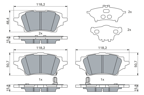Set placute frana BOSCH 0986424911 [4]