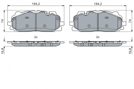 Set placute frana BOSCH 0986424429 [5]