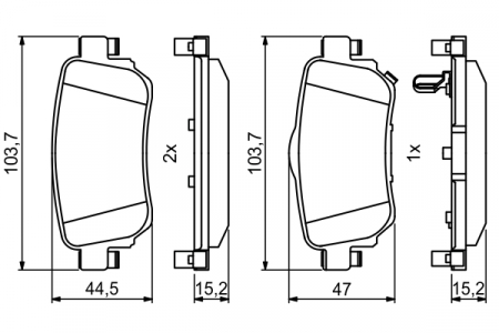 Placute frana - Set placute frana BOSCH 0986494816
