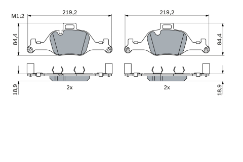 Set placute frana fata BOSCH 0986424849 [4]
