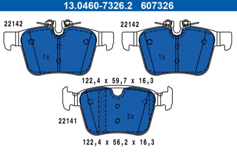 Set placute frana ATE 13.0460-7326.2 [1]