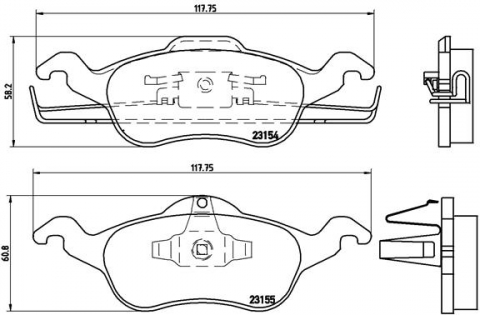 Placute frana BREMBO P24046 [1]