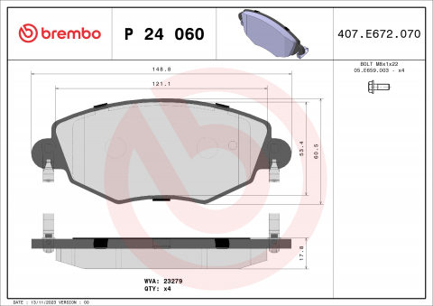 Placute frana BREMBO P24060 [1]