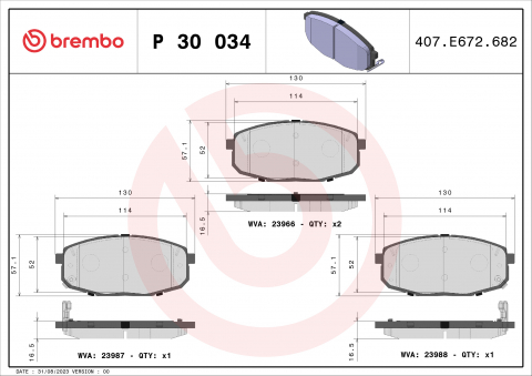 Placute frana BREMBO P30034 [1]