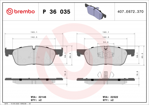 Placute frana BREMBO P36035 [1]