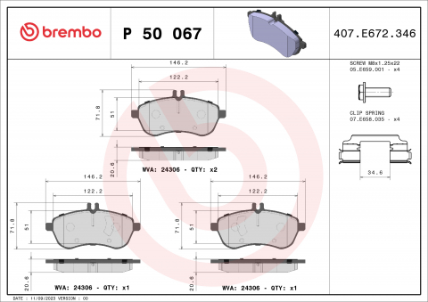 Placute frana BREMBO P50067 [1]