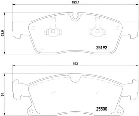 Placute frana BREMBO P50109 [1]