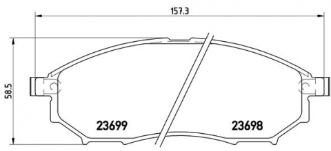 Placute frana - Placute frana BREMBO P56058