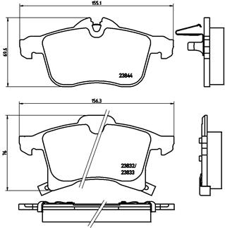 Placute frana - Placute frana BREMBO P59045
