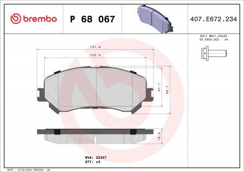 Placute frana BREMBO P68067 [1]
