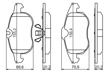 Set placute frana fata BOSCH 0986494044 [1]