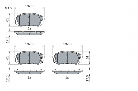 Piese auto - Set placute frana fata BOSCH 0986494905