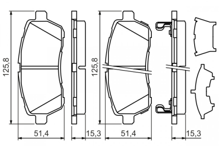 Set placute frana fata BOSCH 0986494321 [2]
