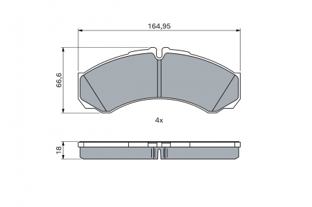 Set placute frana fata BOSCH 0986424833 [1]