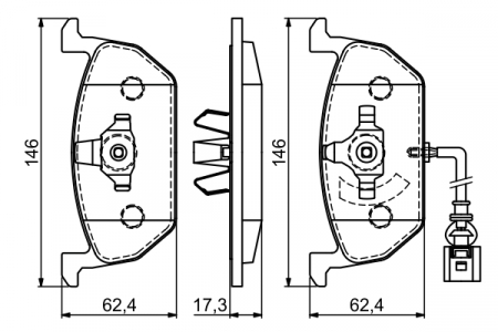 Set placute frana fata BOSCH 0986494721 [5]