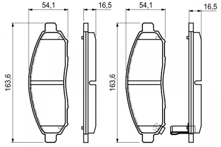Placute frana - Set placute frana fata BOSCH 0986494151