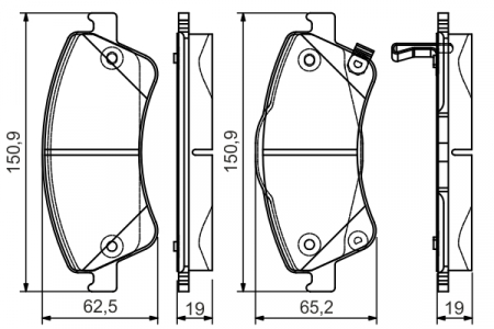 Set placute frana fata BOSCH 0986495106 [6]