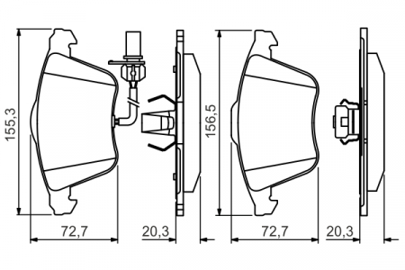 Set placute frana fata BOSCH 0986495272 [1]