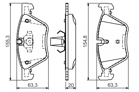 Set placute frana fata BOSCH 0986494118 [1]