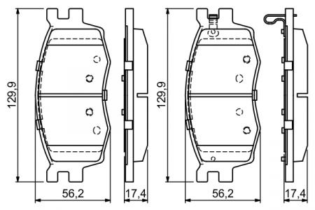 Set placute frana fata BOSCH 0986494139 [3]