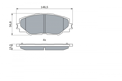 Set placute frana fata BOSCH 0986494174 [4]