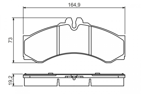 Set placute frana fata BOSCH 0986424832 [3]