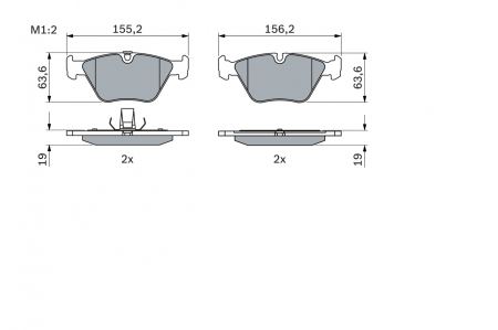 Set placute frana fata BOSCH 0986424767 [2]