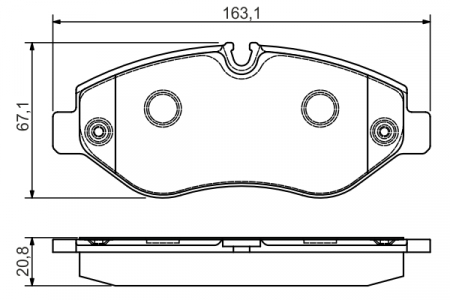 Placute frana - Set placute frana fata BOSCH 0986495098