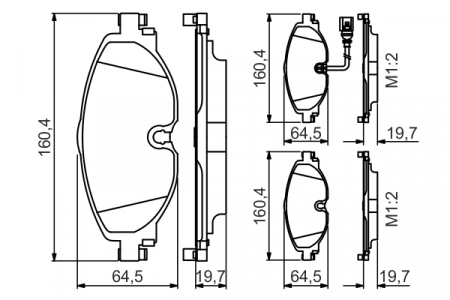 Set placute frana fata BOSCH 0986495347 [1]