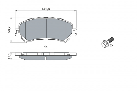 Set placute frana fata BOSCH 0986494722 [1]