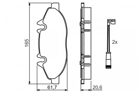 Set placute frana fata BOSCH 0986494081 [3]