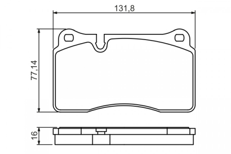 Set placute frana fata BOSCH 0986494207 [4]