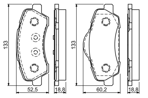 Set placute frana fata BOSCH 0986494713 [2]