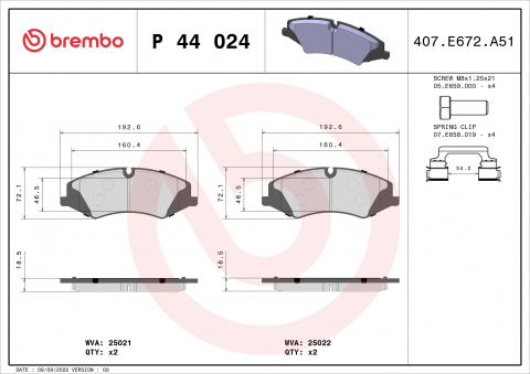 Placute frana BREMBO P44024 [1]