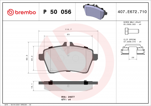 Placute frana BREMBO P50056 [1]