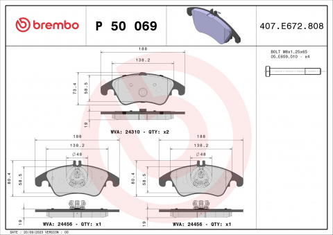 Placute frana BREMBO P50069 [1]