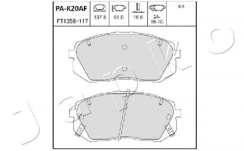 Conex - Set placute frana fata JAPKO 50K20