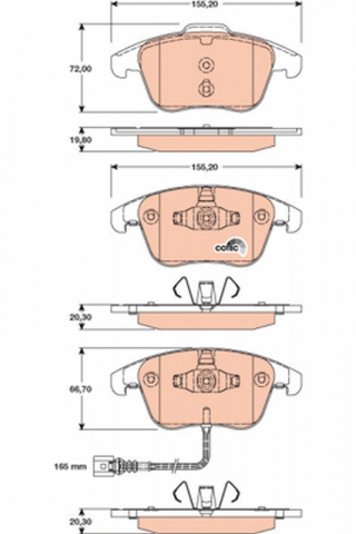Set placute frana fata ps TRW GDB1762 [1]