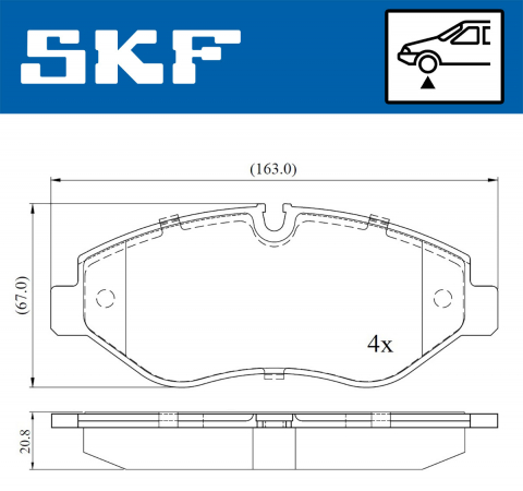 Set placute frana fata SKF VKBP80006 [3]