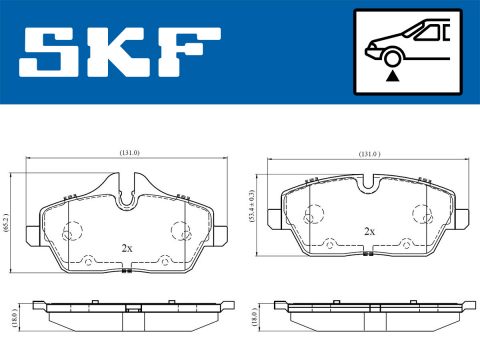 Set placute frana fata SKF VKBP80079 [1]